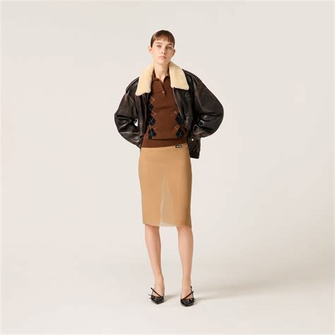 Coffee Nappa Leather Bomber Jacket 